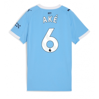 Billige Fotballdrakt Manchester City Nathan Ake #6 Replika Hjemmedrakt Dame 2025-26 Kortermet
